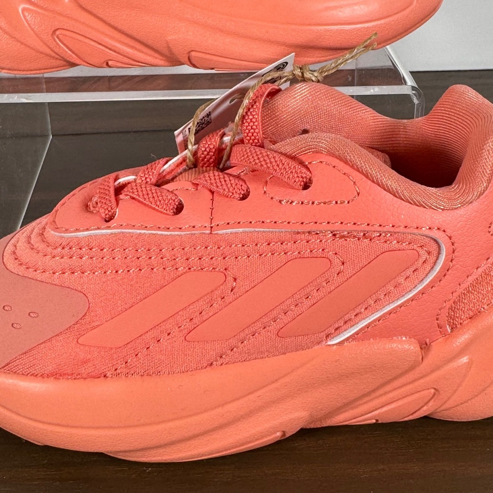Adidas Baby Ozelia El I Semi Coral Fusion Sneakers HQ1618 Unisex Infant Size 6K - Picture 8 of 13